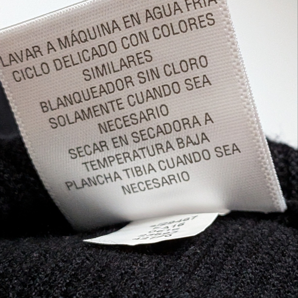 Charter Club Cardigan Sweater Black TexturedOpen Front Cropped‎ Size M - Picture 15 of 16
